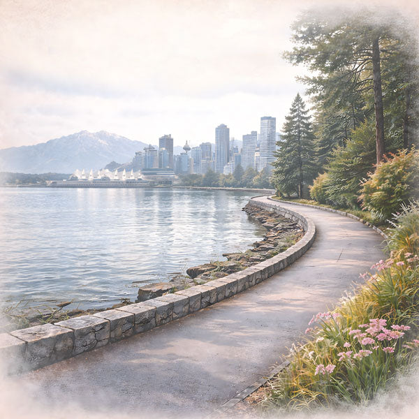 Scenic Alaska Collection Vancouver, British Columbia 12 x 12 Double-Sided Scrapbook Paper by Scrapbook Customs