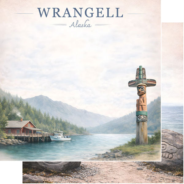 Scenic Alaska Collection Wrangell, Alaska 12 x 12 Double-Sided Scrapbook Paper by Scrapbook Customs