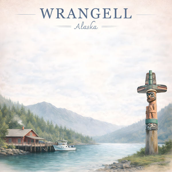 Scenic Alaska Collection Wrangell, Alaska 12 x 12 Double-Sided Scrapbook Paper by Scrapbook Customs