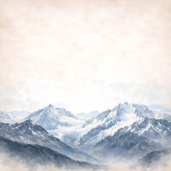 Scenic Alaska Collection Forest & Mountain Glacier 12 x 12 Double-Sided Scrapbook Paper by Scrapbook Customs