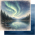 Scenic Alaska Collection Northern Lights & Steel Blue Water 12 x 12 Double-Sided Scrapbook Paper by Scrapbook Customs