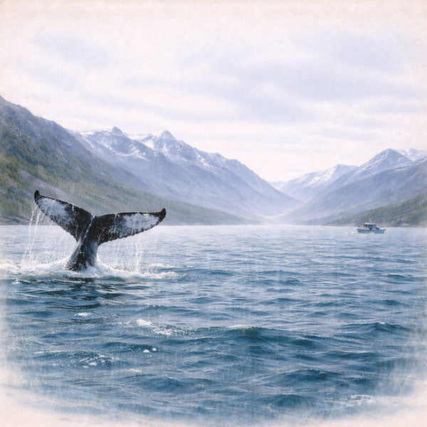 Scenic Alaska Collection Whale Watching 12 x 12 Double-Sided Scrapbook Paper by Scrapbook Customs