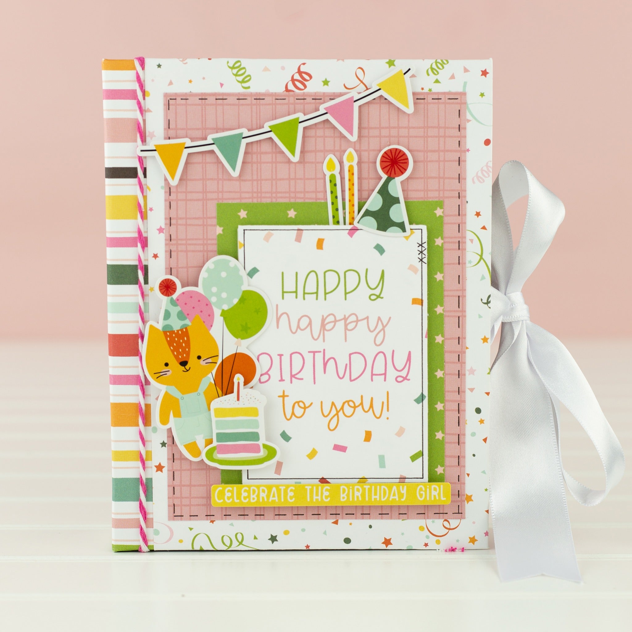 A Birthday Wish Collection Girl Confetti & Candles 12 x 12 Double-Sided Scrapbook Paper by Echo Park Paper