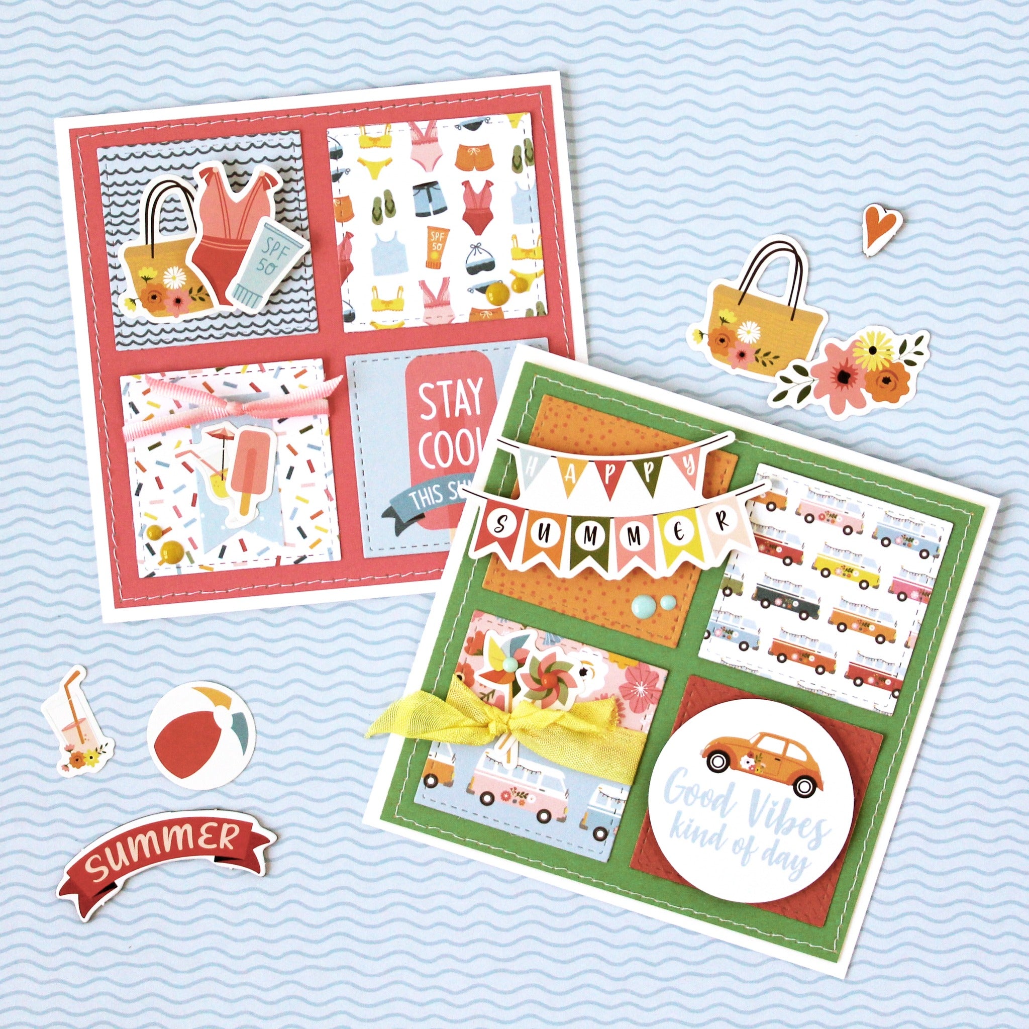 Here Comes The Sun Scrapbook Paper & Sticker Collection Kit by Echo Park Paper - 13 Pieces