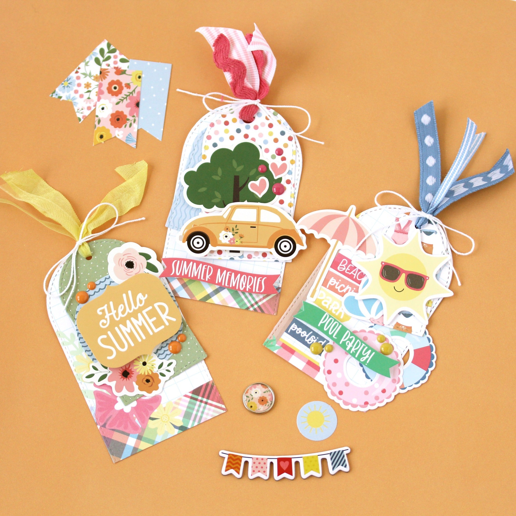 Here Comes The Sun Scrapbook Paper & Sticker Collection Kit by Echo Park Paper - 13 Pieces