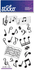 Music Collection Musical Notes 4 x 7 Scrapbook Sticker Sheet by Sticko