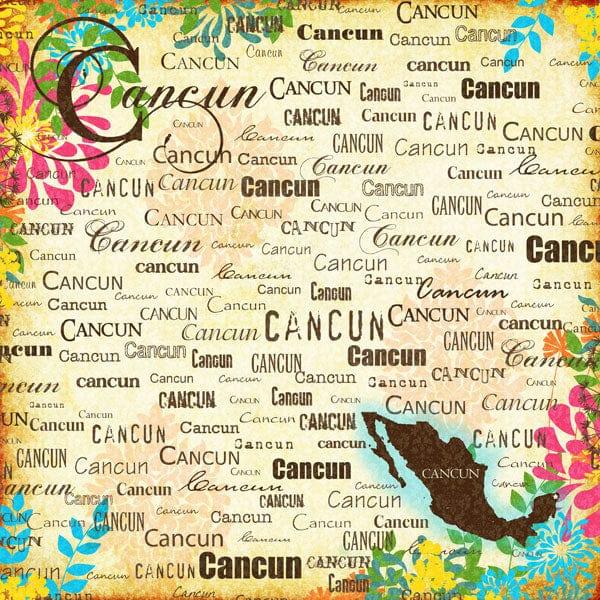 Paradise Collection Cancun 12 x 12 Scrapbook Paper by Scrapbook Customs
