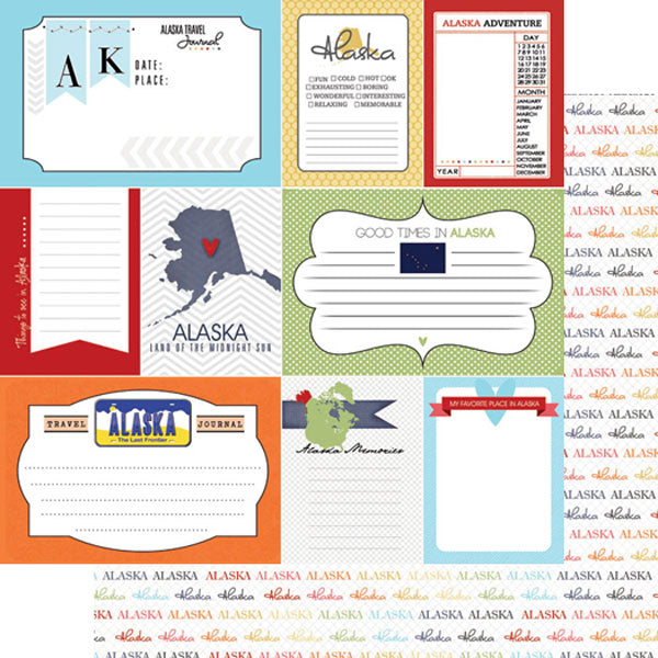 Alaskan Journal Collection Vintage Journal Double-Sided Scrapbook Paper by Scrapbook Customs