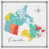 Travel Memories Collection Canada Map 12 x 12 Double-Sided Scrapbook Paper by Scrapbook Customs