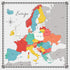 Travel Memories Collection Europe Map 12 x 12 Double-Sided Scrapbook Paper by Scrapbook Customs