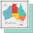 Travel Memories Collection Australia Map 12 x 12 Double-Sided Scrapbook Paper by Scrapbook Customs