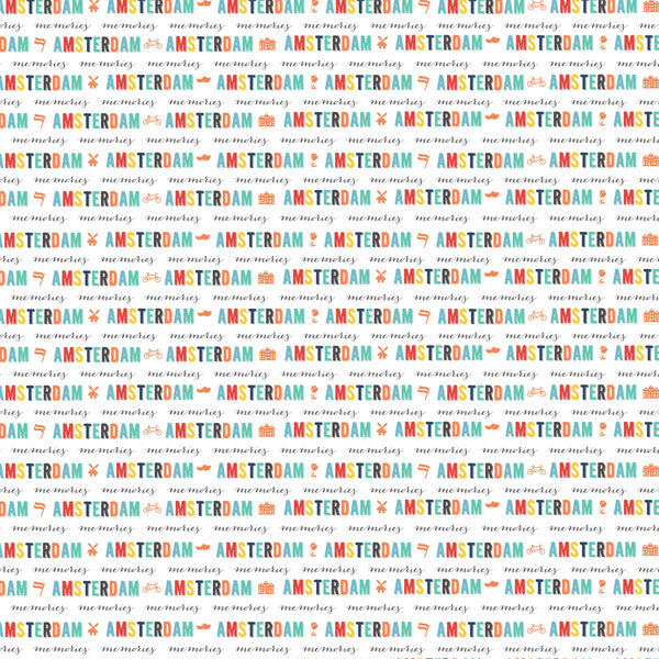 Travel Memories Collection Amsterdam Journal 12 x 12 Double-Sided Scrapbook Paper by Scrapbook Customs