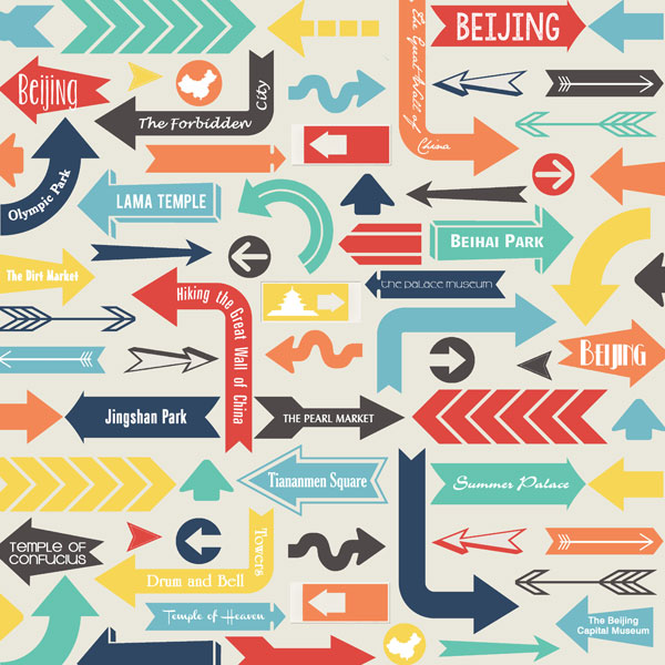 Travel Memories Collection Beijing Air Mail 12 x 12 Double-Sided Scrapbook Paper by Scrapbook Customs