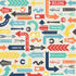 Travel Memories Collection Beijing Air Mail 12 x 12 Double-Sided Scrapbook Paper by Scrapbook Customs