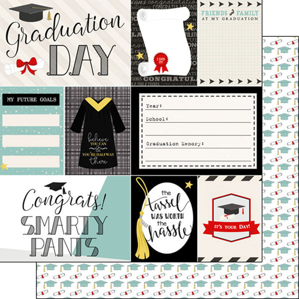Graduation Collection Graduation Day Journal 12 x 12 Double-Sided Scrapbook Paper by Scrapbook Customs