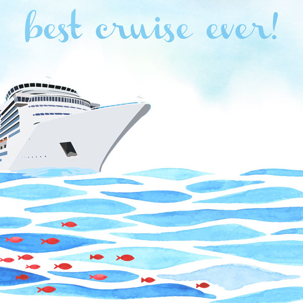 Cruise Collection Best Cruise Ever 12 x 12 Double-Sided Scrapbook Paper by Scrapbook Customs