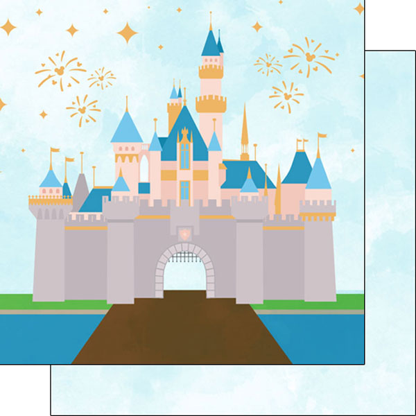 Magical Day of Fun Collection Mouse House 12 x 12 Double-Sided Scrapbook Paper by Scrapbook Customs