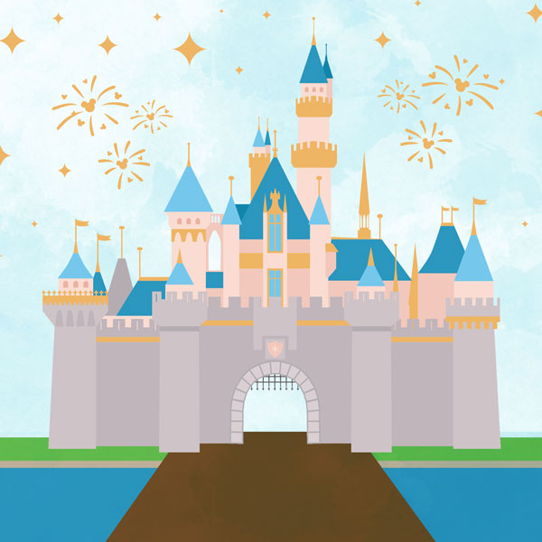 Magical Day of Fun Collection Mouse House 12 x 12 Double-Sided Scrapbook Paper by Scrapbook Customs