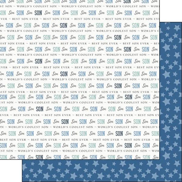 Family Pride Collection Son 12 x 12 Double-Sided Scrapbook Paper by Scrapbook Customs - Scrapbook Supply Companies