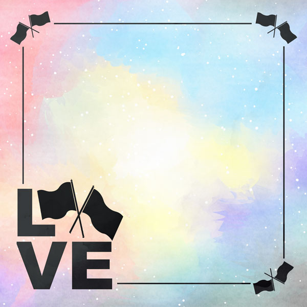 Watercolor Sports Collection Color Guard 12 x 12 Double-Sided Scrapbook Paper by Scrapbook Customs