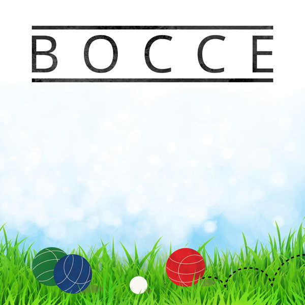 Watercolor Sports Collection Bocce 12 x 12 Double-Sided Scrapbook Paper by Scrapbook Customs