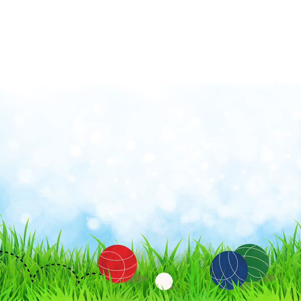 Watercolor Sports Collection Bocce 12 x 12 Double-Sided Scrapbook Paper by Scrapbook Customs