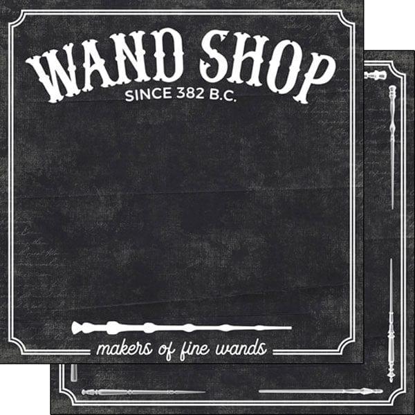 Magical Wizards & Witches Collection Wand Shop Watercolor 12 x 12 Double-Sided Scrapbook Paper by Scrapbook Customs