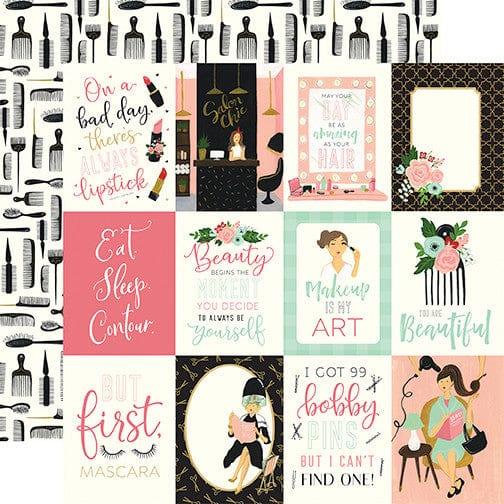 Salon Collection 12 x 12 Double-Sided Scrapbook Paper Kit & Sticker Sheet by Echo Park Paper - 13 Pieces - Scrapbook Supply Companies