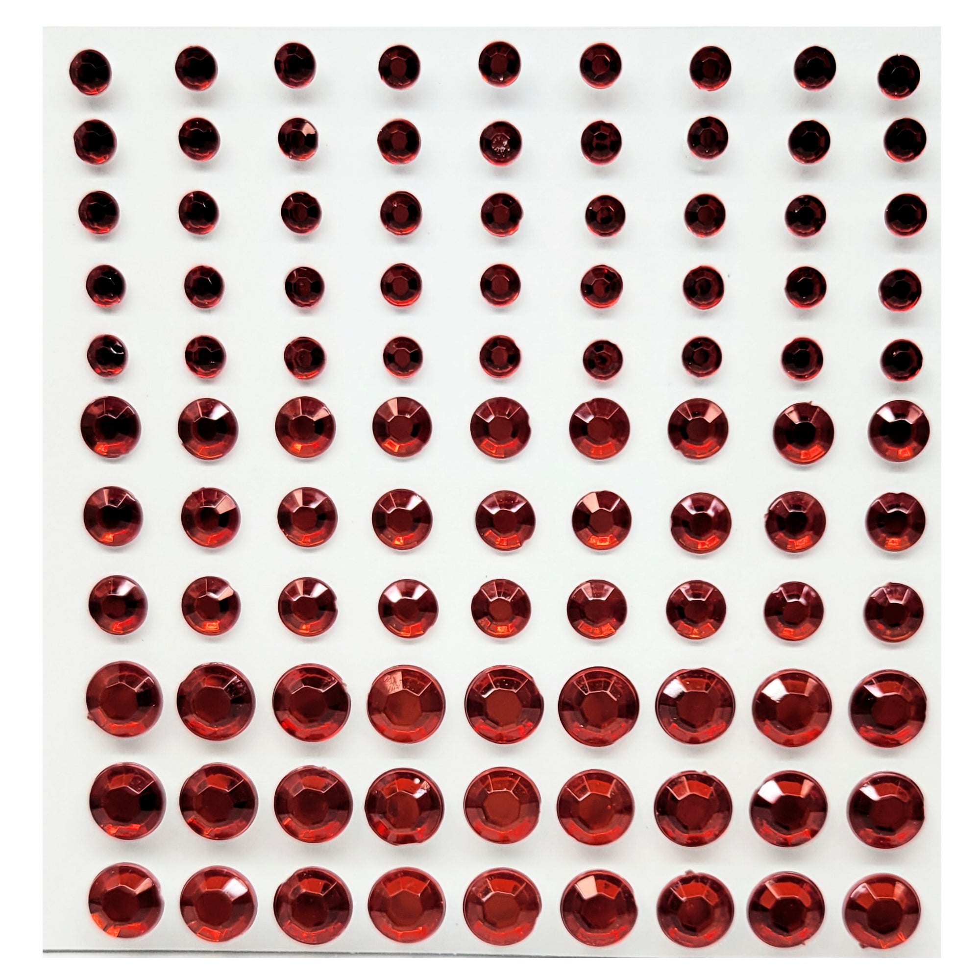 Basically Bling Collection 4, 6 & 8 mm Red Gem Scrapbook Embellishments by SSC Designs - 99 Pieces