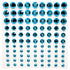 Basically Bling Collection 4, 6 & 8 mm Turquoise Gem Scrapbook Embellishments by SSC Designs - 99 Pieces