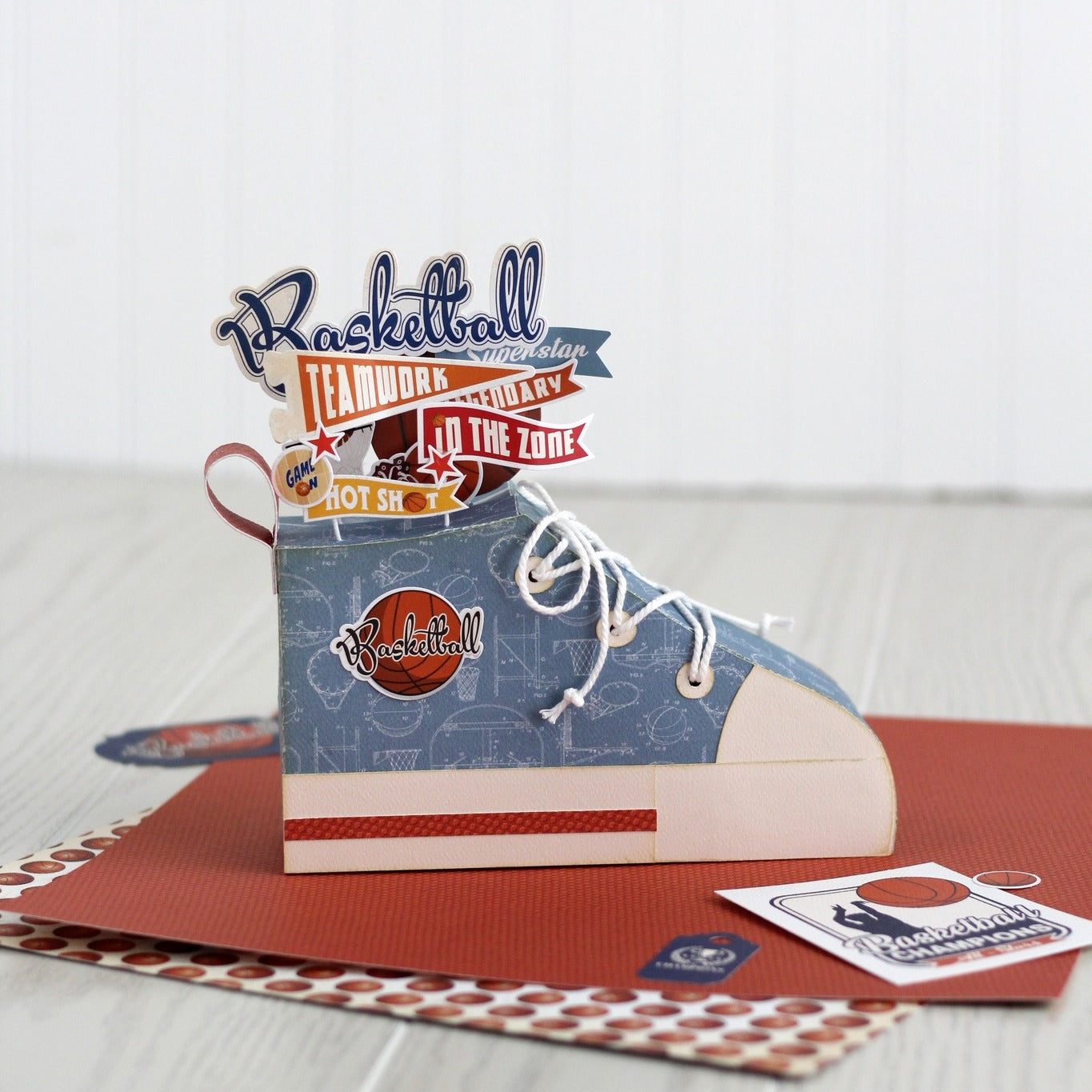 Basketball Scrapbook Paper & Sticker Collection Kit by Echo Park Paper - 13 Pieces