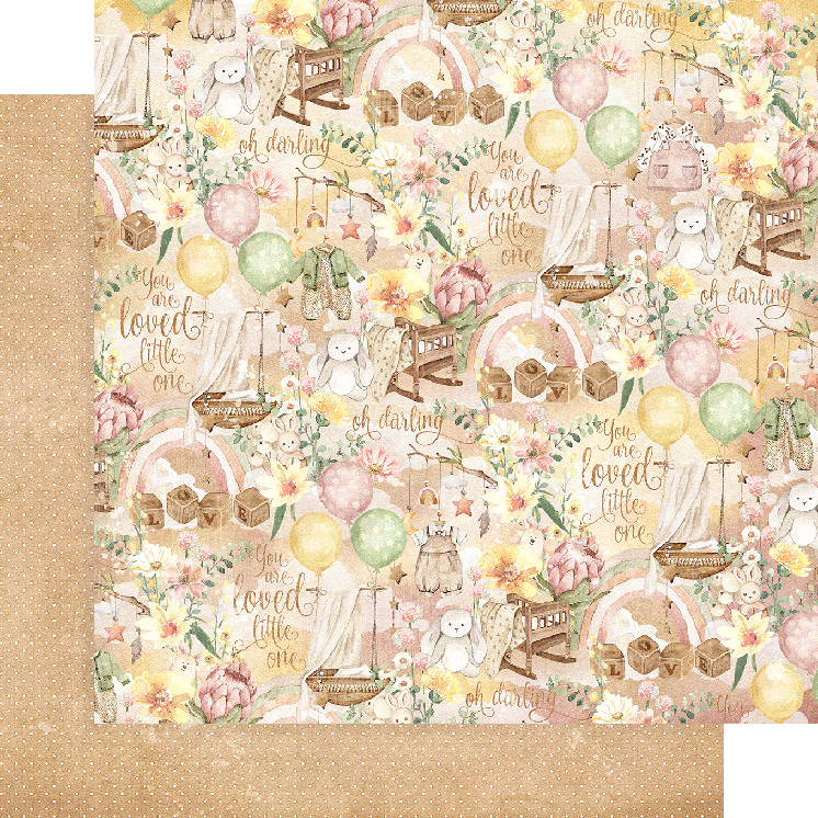 Little One Collection Oh Darling 12 x 12 Double-Sided Scrapbook Paper by Graphic 45