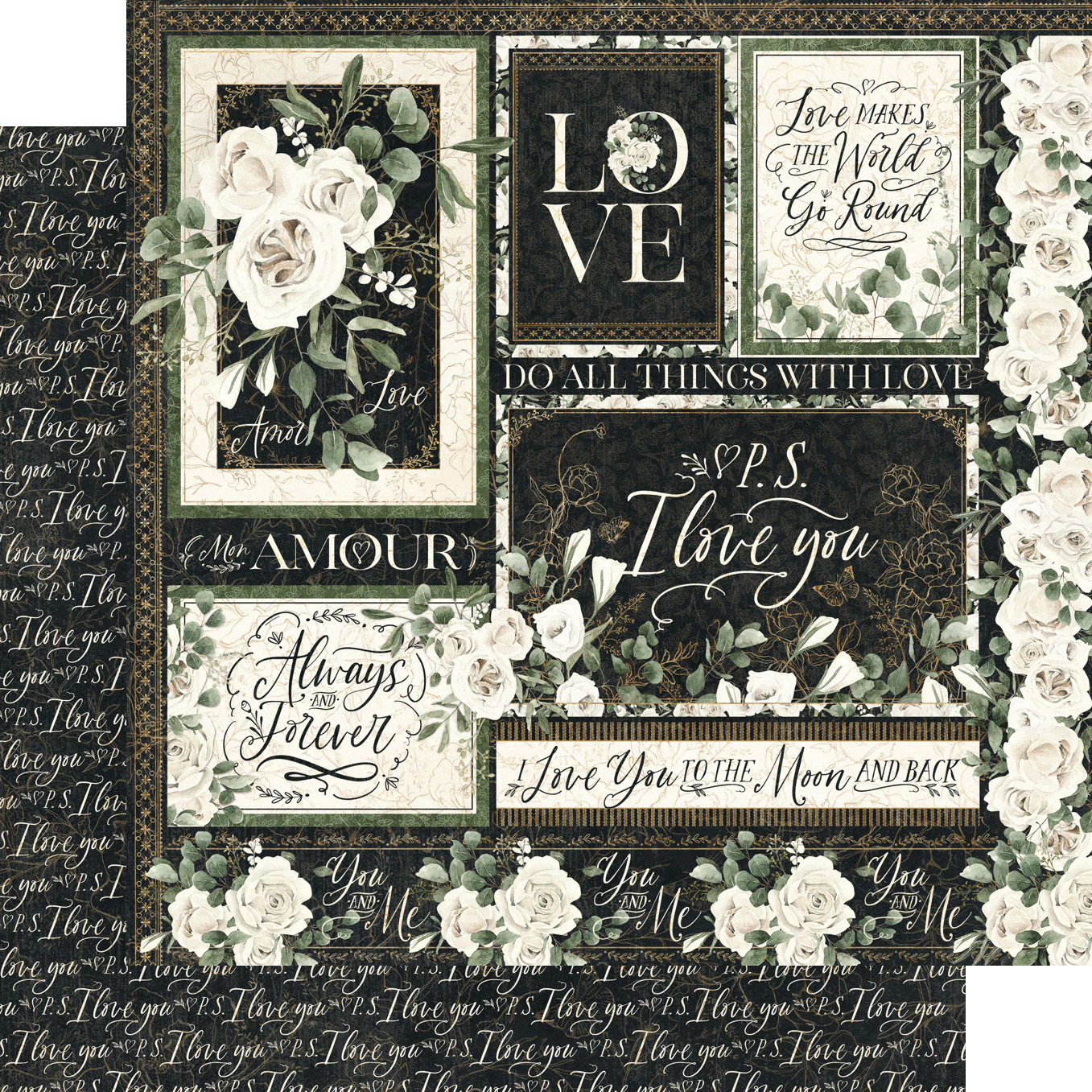 P.S. I Love You Collection P.S. I Love You 12 x 12 Double-Sided Scrapbook Paper by Graphic 45 - Scrapbook Supply Companies