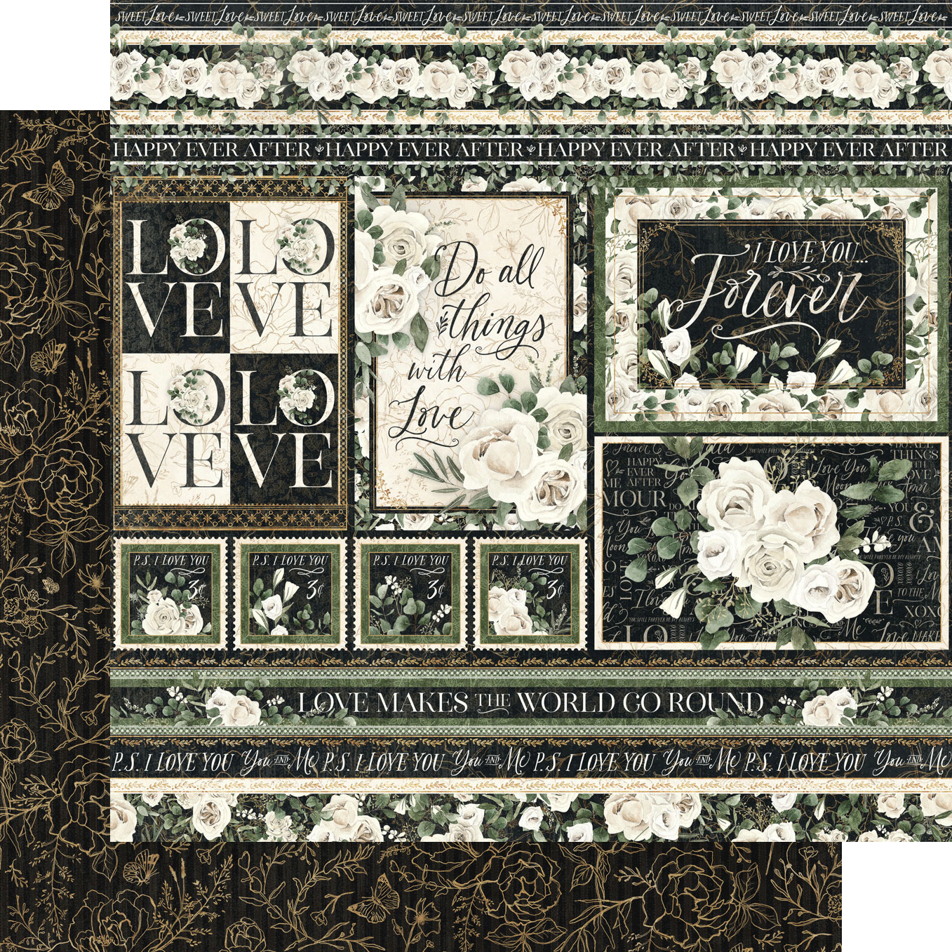 P.S. I Love You 12 x 12 Scrapbook Collection Pack by Graphic 45 - 17 Pieces