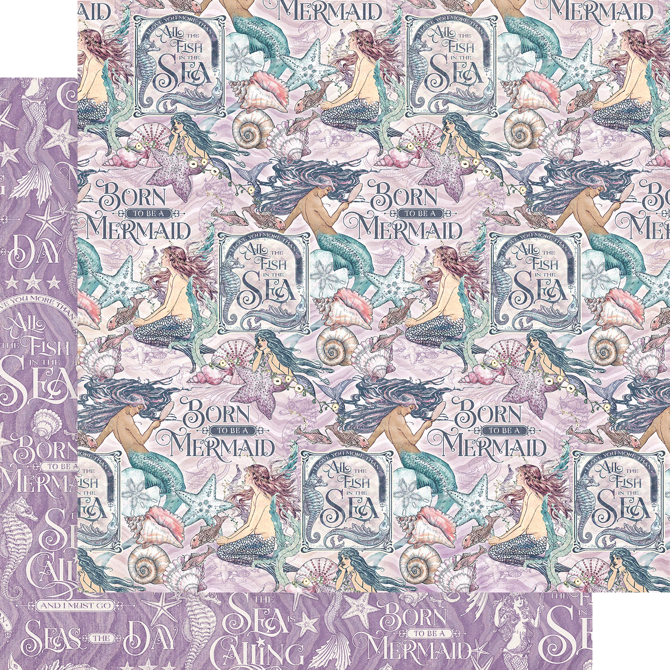 Make A Splash Collection Fantasy Cove 12 x 12 Double-Sided Scrapbook Paper by Graphic 45