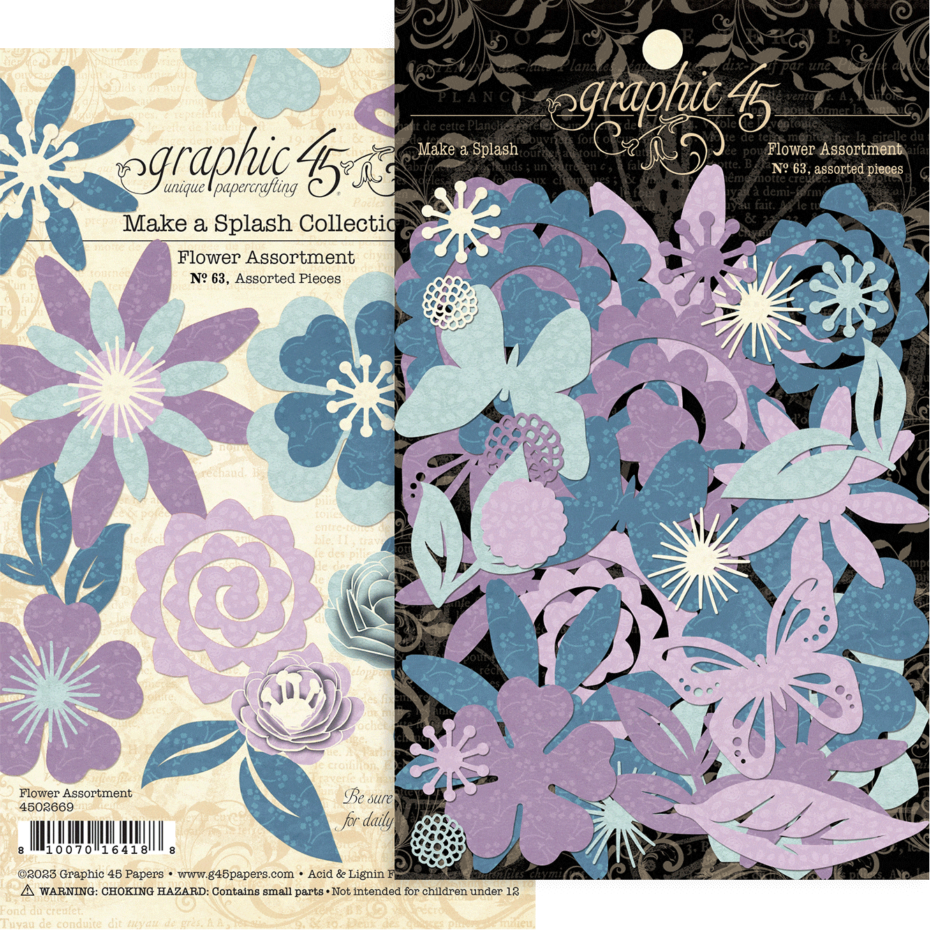 Make A Splash Collection 12 x 12 Scrapbook Flower Embellishments by Graphic 45 - Scrapbook Supply Companies