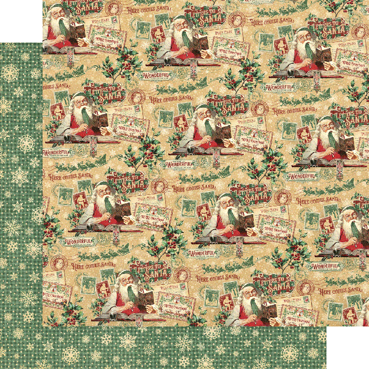 Letters To Santa Collection Naughty or Nice 12 x 12 Double-Sided Scrapbook Paper by Graphic 45 - Scrapbook Supply Companies