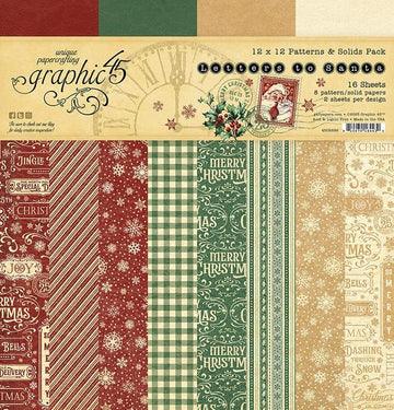 Letters To Santa Collection 12 x 12 Patterns & Solids Scrapbook Paper Pack by Graphic 45