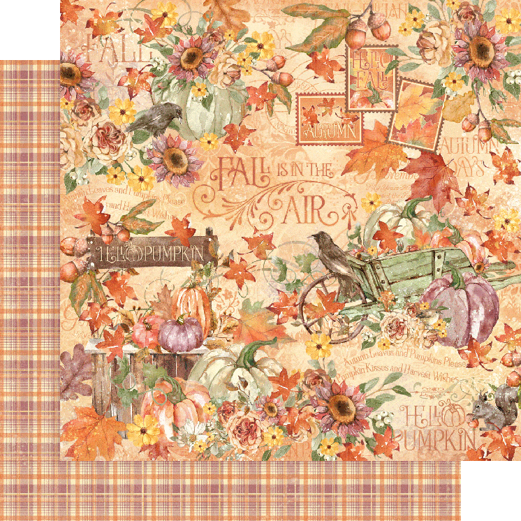 Hello Pumpkin Collection Hello Pumpkin 12 x 12 Double-Sided Scrapbook Paper by Graphic 45 - Scrapbook Supply Companies