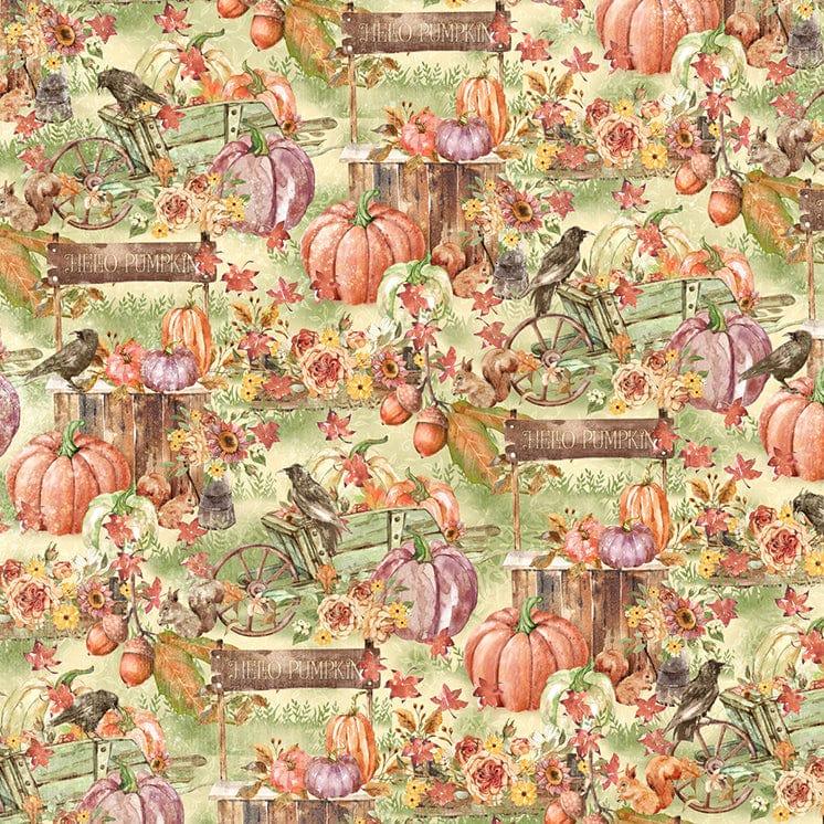 Hello Pumpkin Collection Farmer's Market 12 x 12 Double-Sided Scrapbook Paper by Graphic 45 - Scrapbook Supply Companies