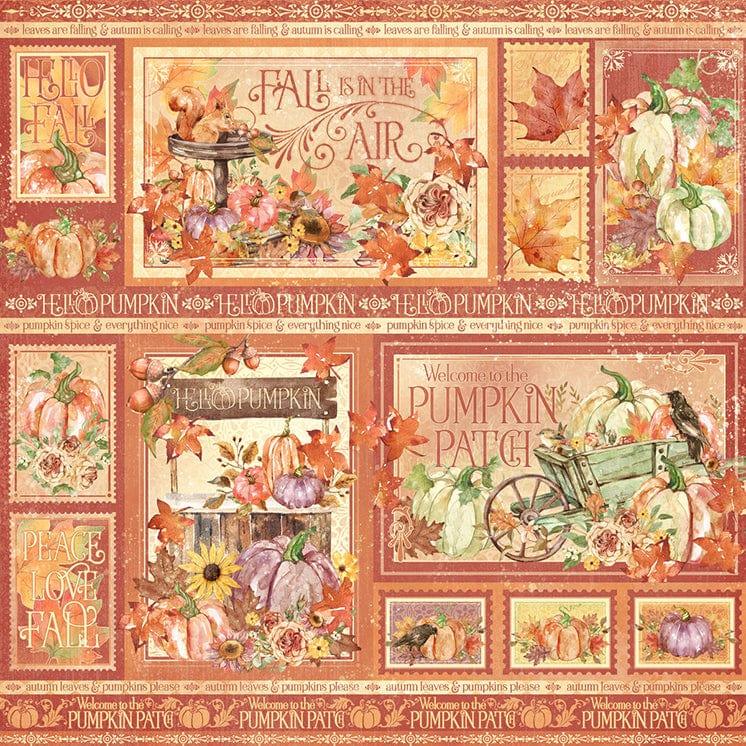 Hello Pumpkin Collection Beautiful Bounty 12 x 12 Double-Sided Scrapbook Paper by Graphic 45 - Scrapbook Supply Companies