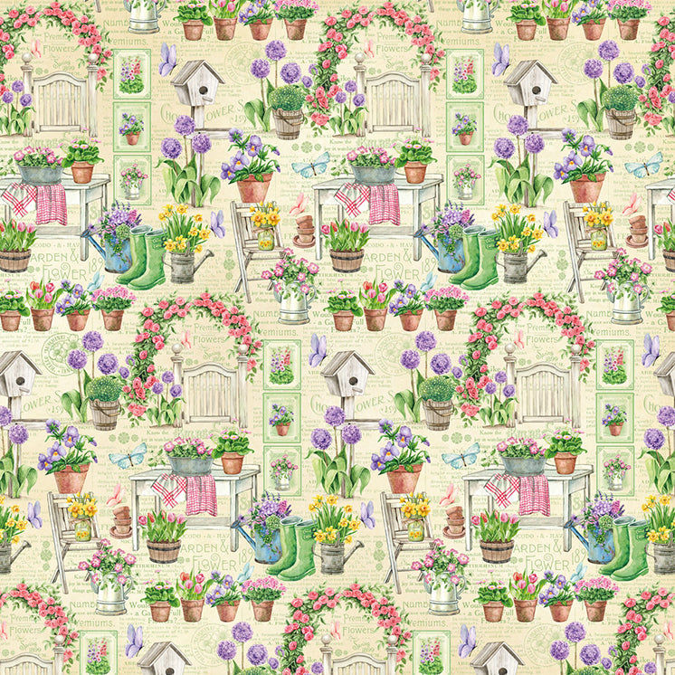 Grow With Love Collection Tiptoe Through The Tulips 12 x 12 Double-Sided Scrapbook Paper by Graphic 45