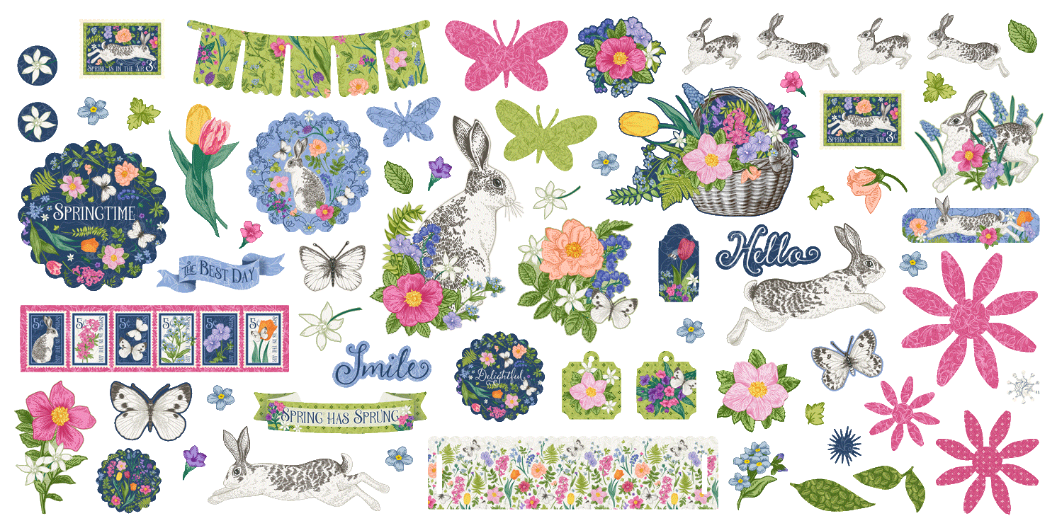 Spring Is In The Air 5 x 8 Ephemera Assortment by Graphic 45