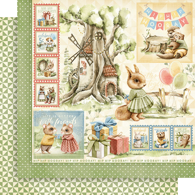 Hip Hip Hooray! 12 x 12 Scrapbook Collection Pack by Graphic 45 - 16 Papers