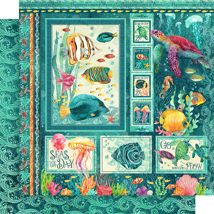 Seas The Day 12 x 12 Scrapbook Collection Pack by Graphic 45 - 24 Papers