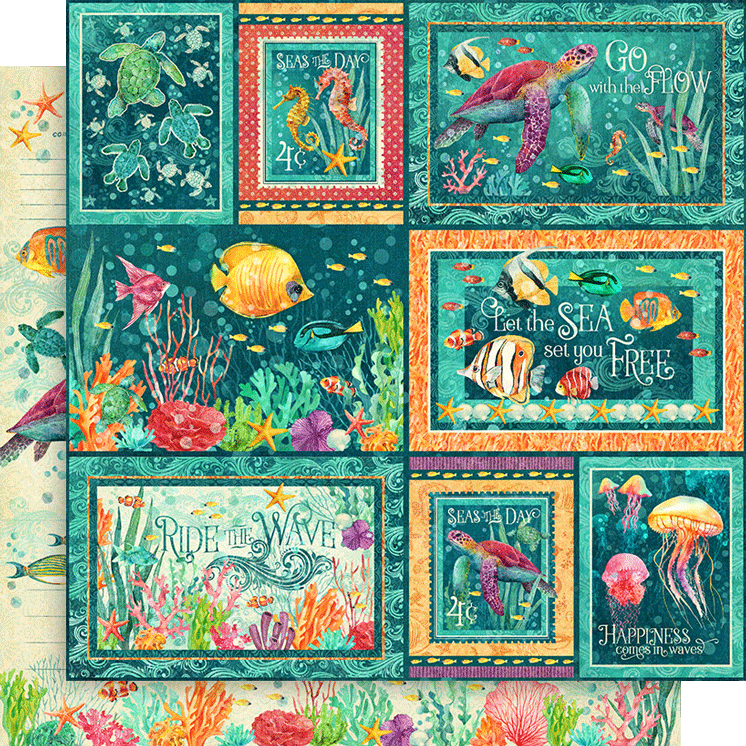 Seas The Day 12 x 12 Scrapbook Collection Pack by Graphic 45 - 24 Papers