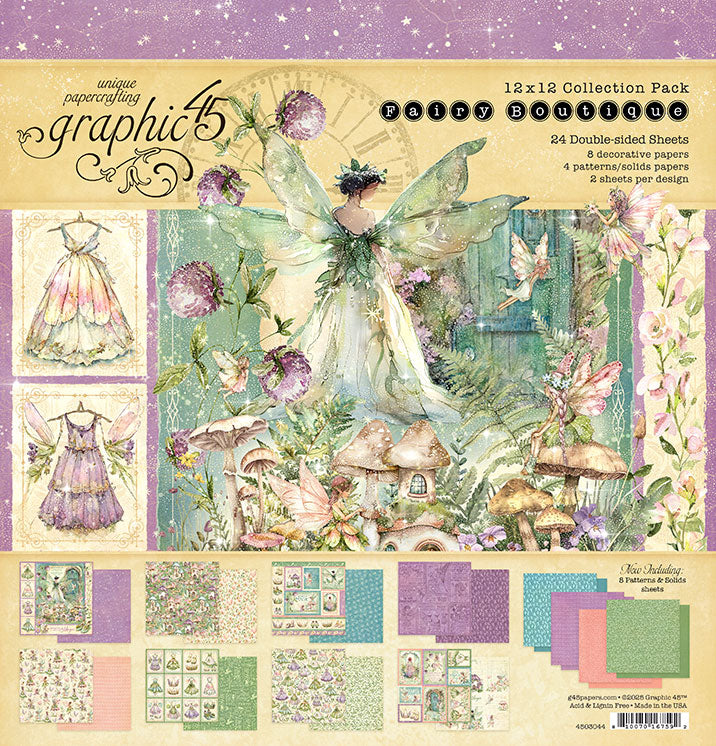 Fairy Boutique 12 x 12 Scrapbook Collection Pack by Graphic 45 - 24 Papers
