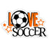 Love Soccer Custom Color Title 6.5 x 4.5 Fully-Assembled Laser Cut Scrapbook Embellishment by SSC Laser Designs