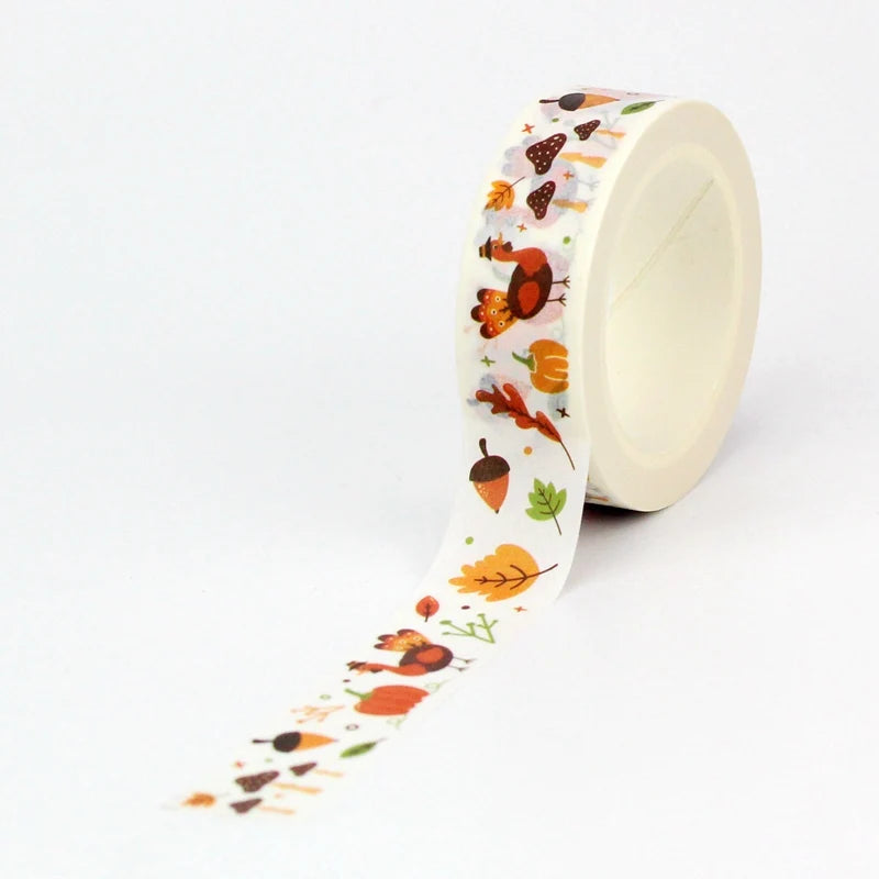TW Collection Thanksgiving Turkeys Washi Tape by SSC Designs - 15mm x 30 Feet