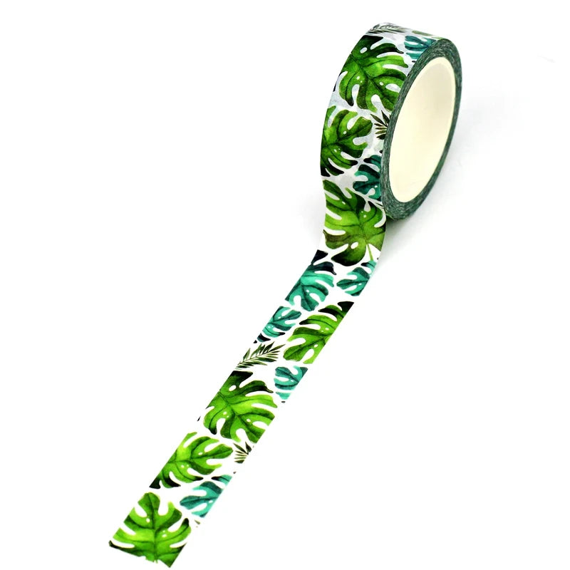 TW Collection Tropical Monstera Leaves Washi Tape by SSC Designs - 15mm x 30 Feet